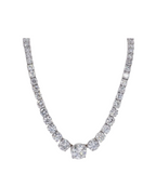 Collana tennis in oro bianco e diamanti naturali 57 ct