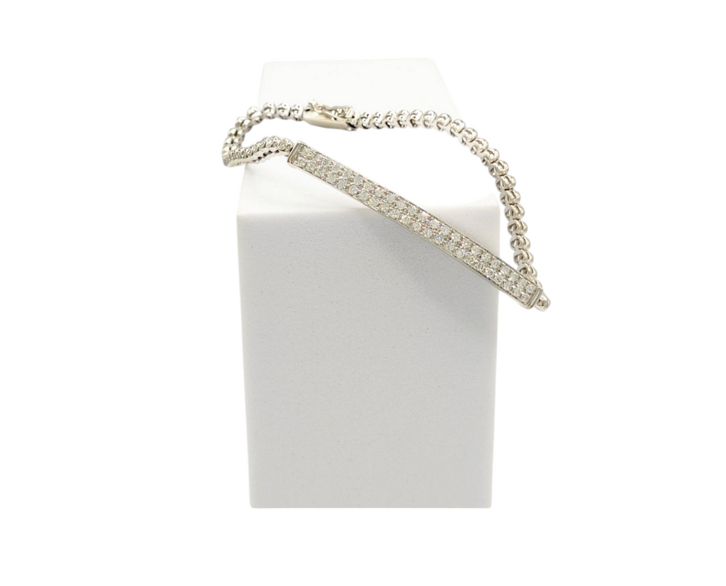 Bracciale tennis oro bianco e diamanti naturali 5.50ct