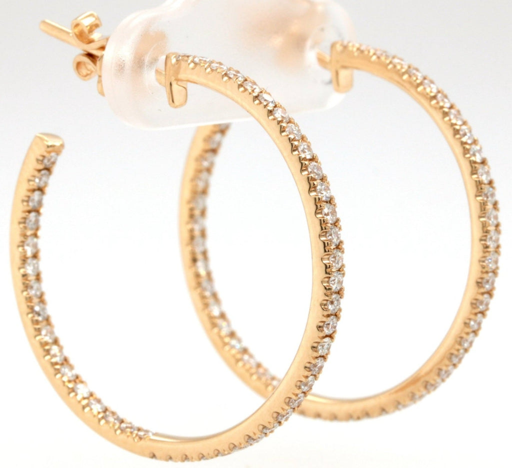 Orecchini - 18 carati Oro bianco - 1.10ct. tw. Diamante (Naturale)