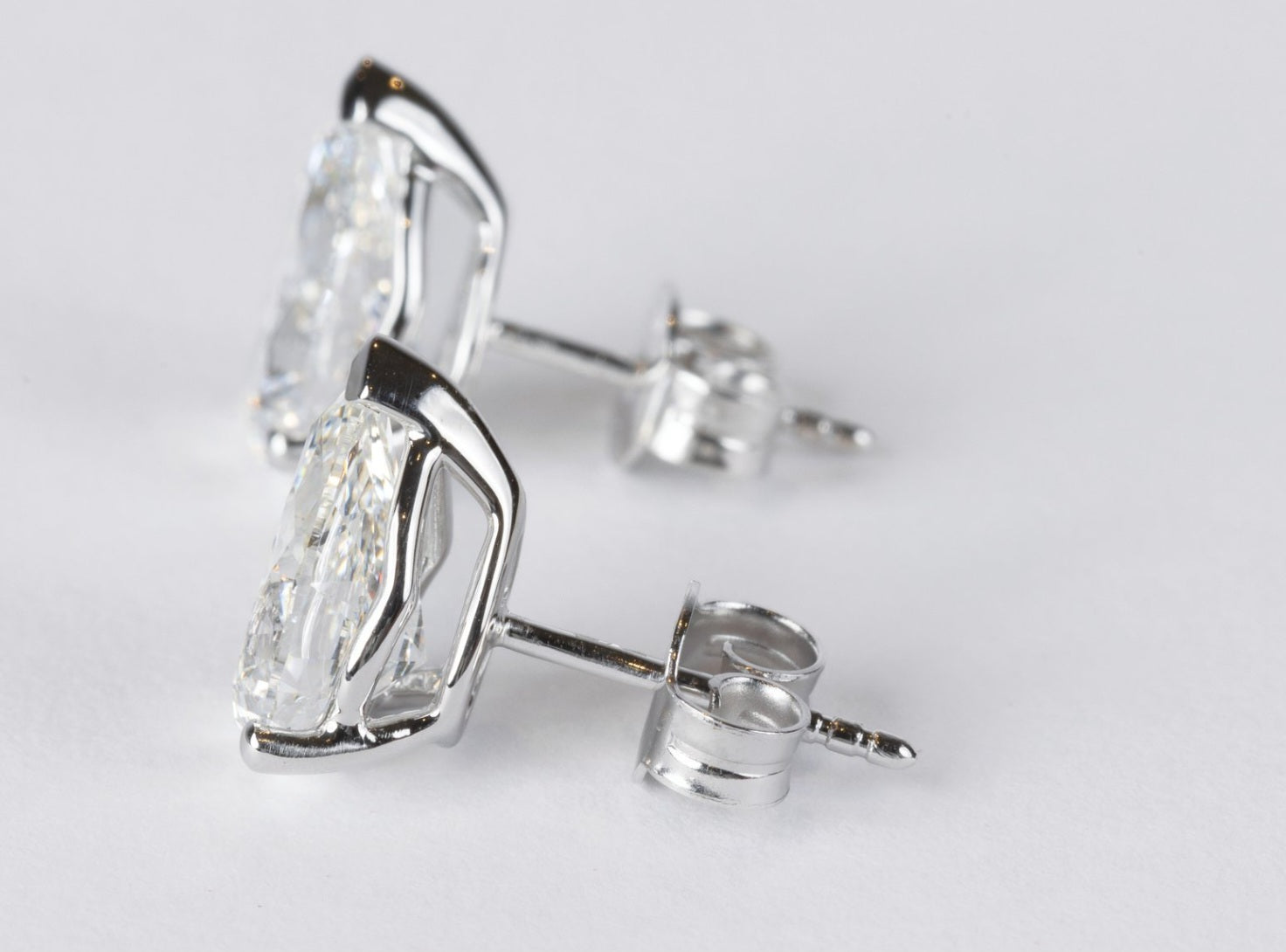 Orecchini - 18 carati Oro bianco - 0.44ct. tw. Diamante (Naturale) - Pera