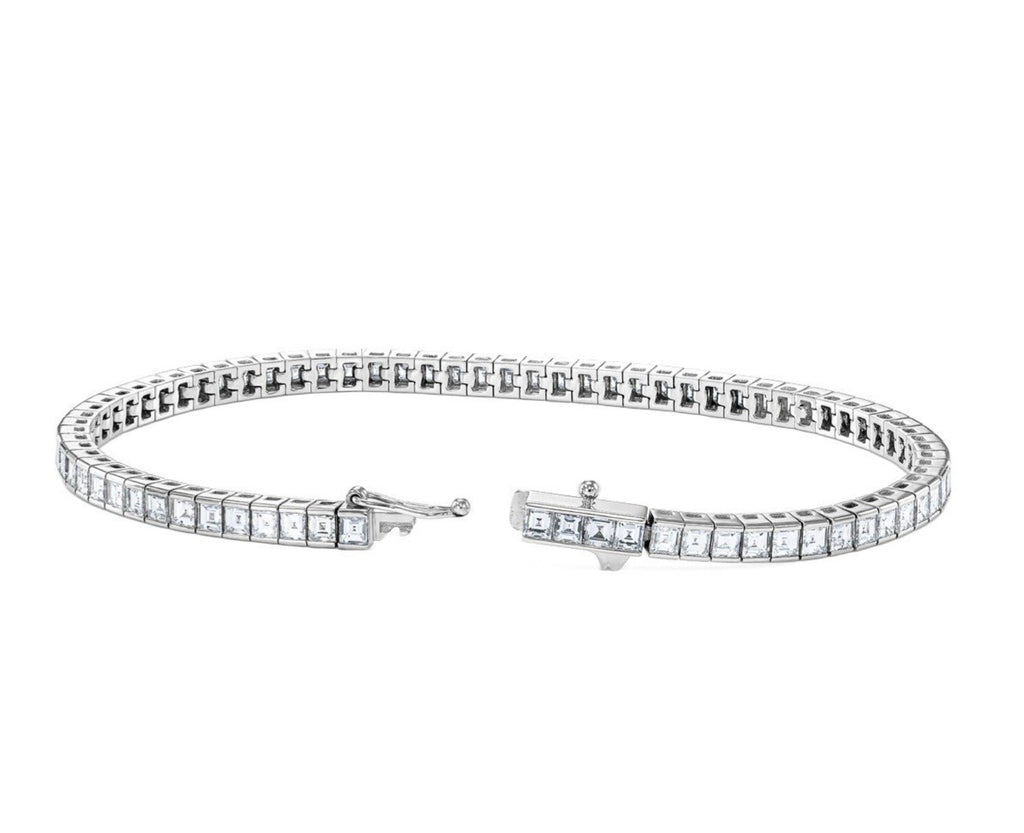 Bracciale tennis - 18 carati Oro bianco - 5.04ct. tw. Diamante (Naturale)