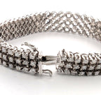 Bracciale Tennis - 18 carati Oro bianco, 14 ct Diamante (Naturale)