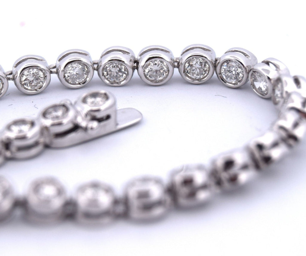 Bracciale - 18 carati Oro bianco - 5.25ct. tw. Diamante (Naturale
