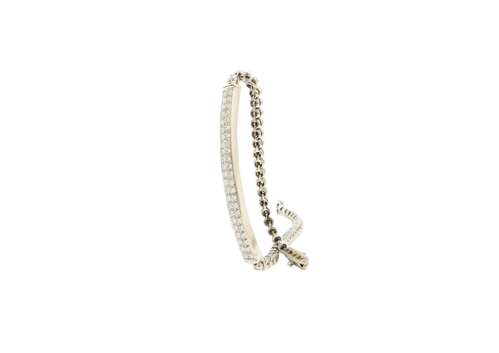 Bracciale tennis oro bianco e diamanti naturali 5.50ct