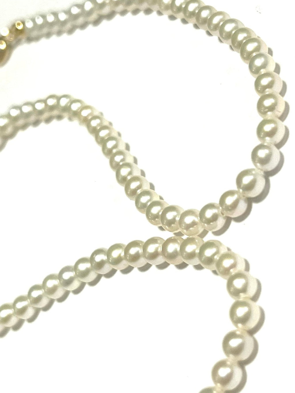 Collana in oro giallo 18k e perle naturale akoya