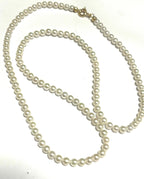 Collana in oro giallo 18k e perle naturale akoya