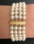 Bracciale in oro 18k e perle naturale akoya