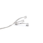 Collana con pendente trilogy con 0.30ct Diamanti Naturali  in oro bianco 18kt