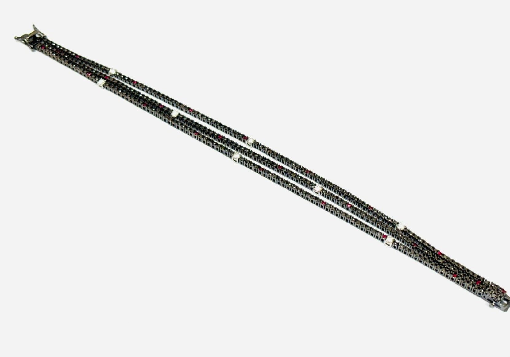 Bracciale tennis in oro bianco e diamanti naturali 9.60ct