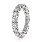 Anello Riviera - 18 carati Oro bianco - 3.40ct. tw. Diamante (Naturale)