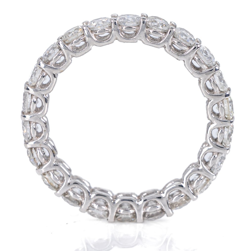 Anello - 18 carati Oro bianco - 2.22ct. tw. Diamante (Naturale) -