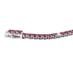 Bracciale - 18 carati Oro bianco - 6.68ct. tw. Rubino - Diamante