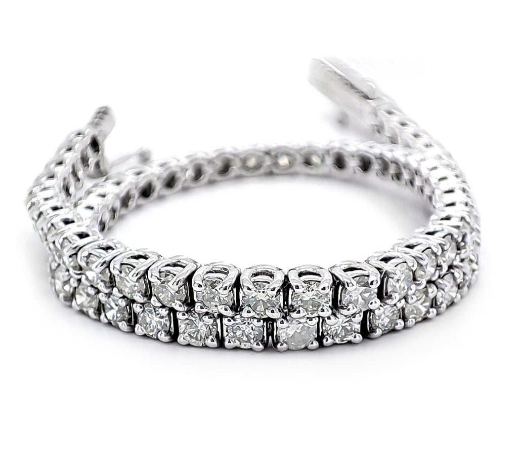 Bracciale - 18 carati Oro bianco - 10.12ct. tw. Diamante (Naturale)