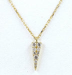 Collana con ciondolo - 18k giallo Diamante (Naturale) 0.20ct