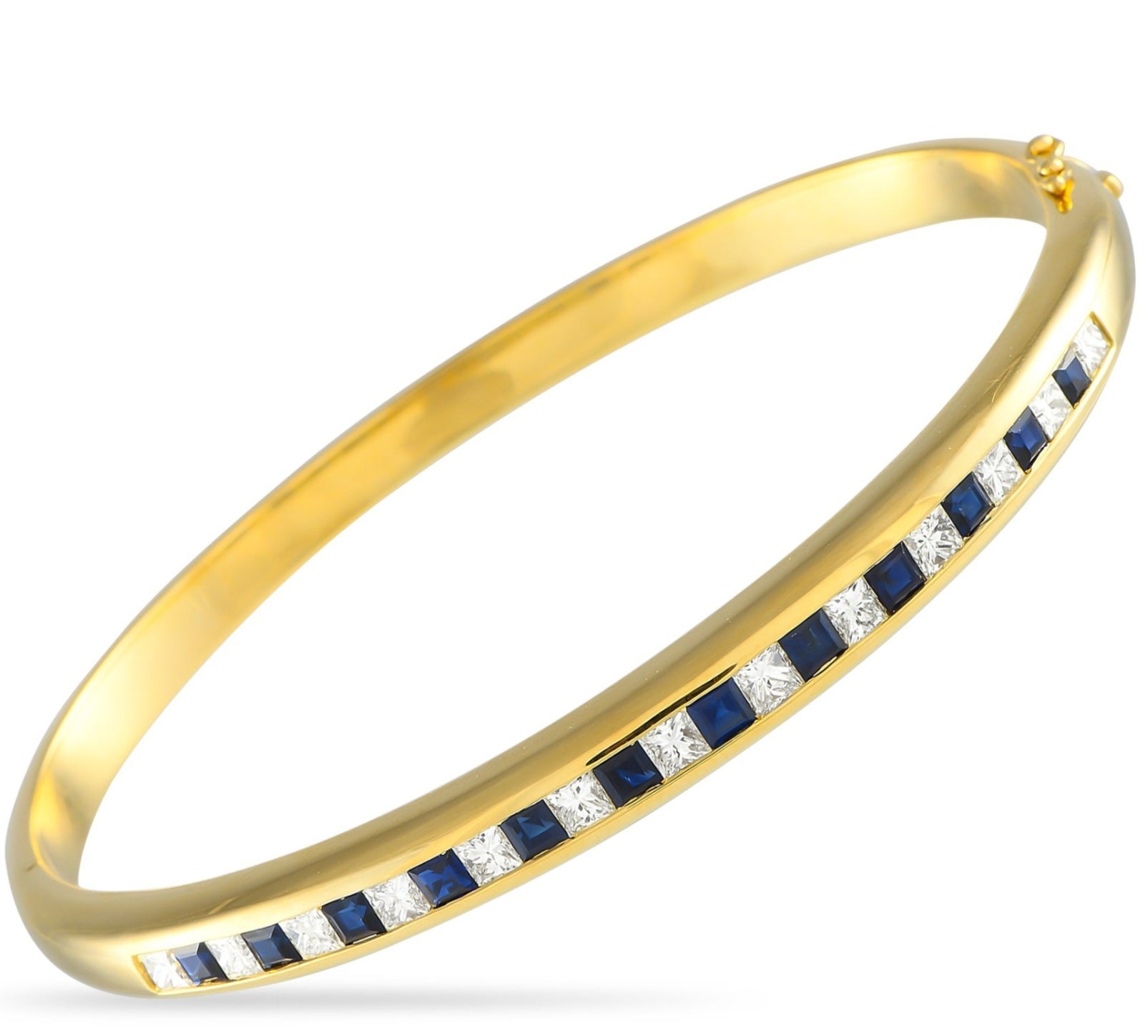 Bracciale - 18 carati Oro giallo,  con diamanti e zaffiri naturali