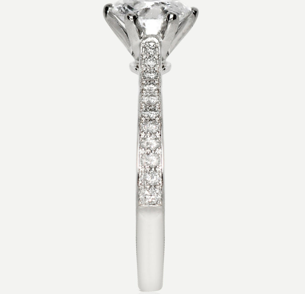 Anello - 18 carati Oro bianco, 1,00 ct E VVS- 1.41ct. tw. Diamante (Naturale)