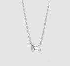 Collana punto luce in oro e diamante naturale smeraldo 0.45ct