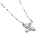 Collana in oro bianco 18k e diamanti naturali marquise 1.20ct