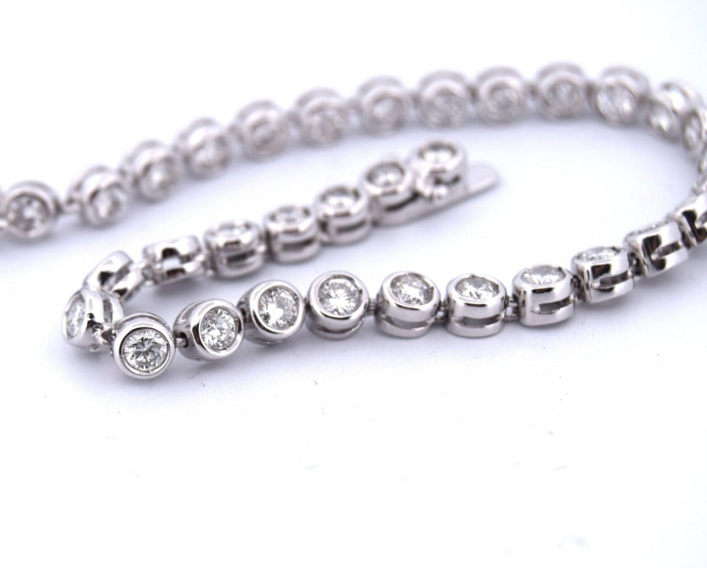 Bracciale - 18 carati Oro bianco - 3.50ct. tw. Diamante (Naturale