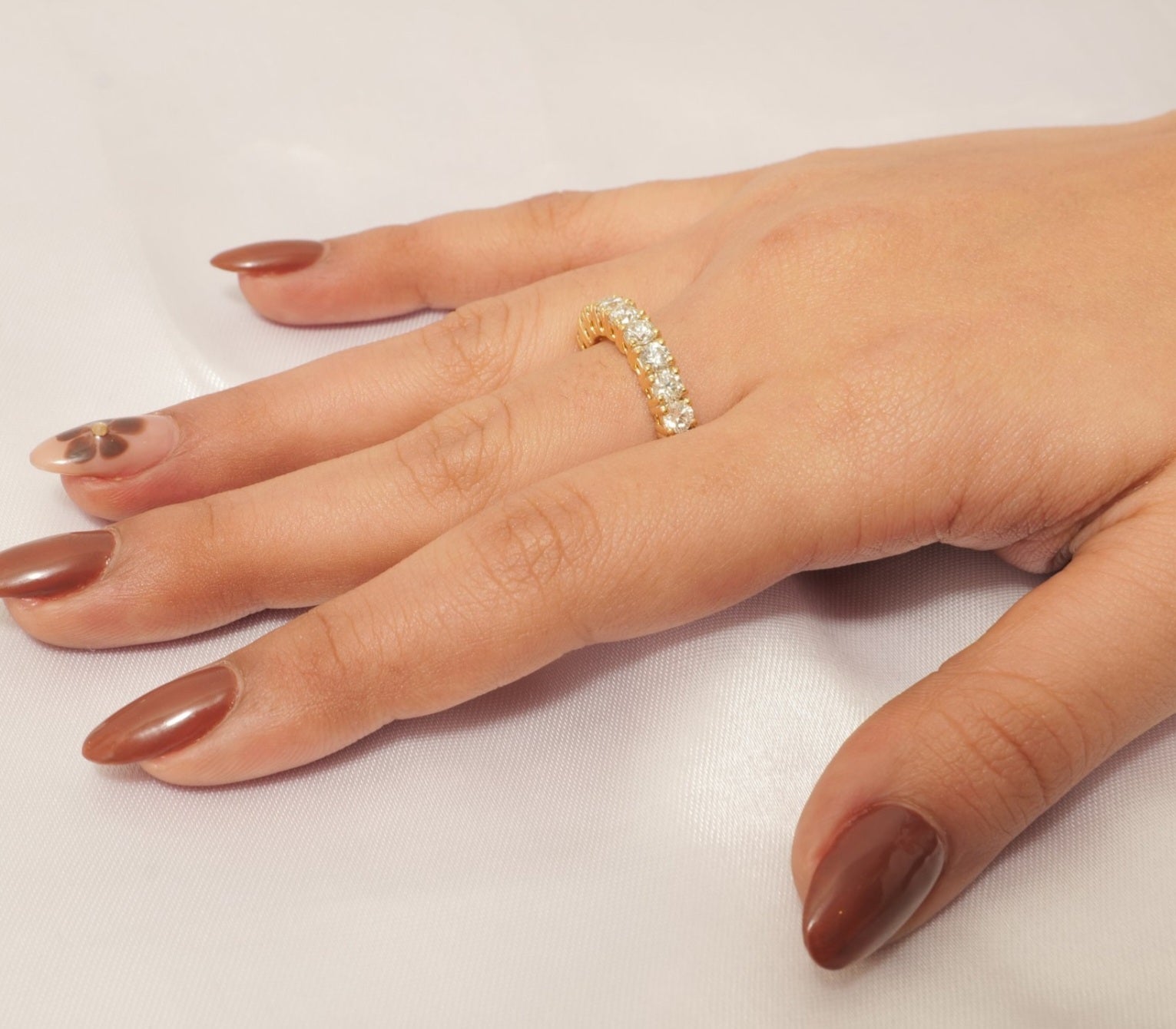 Anello riviera - 18k giallo - 1.72ct. tw. Diamante (Naturale) - Fede nuziale