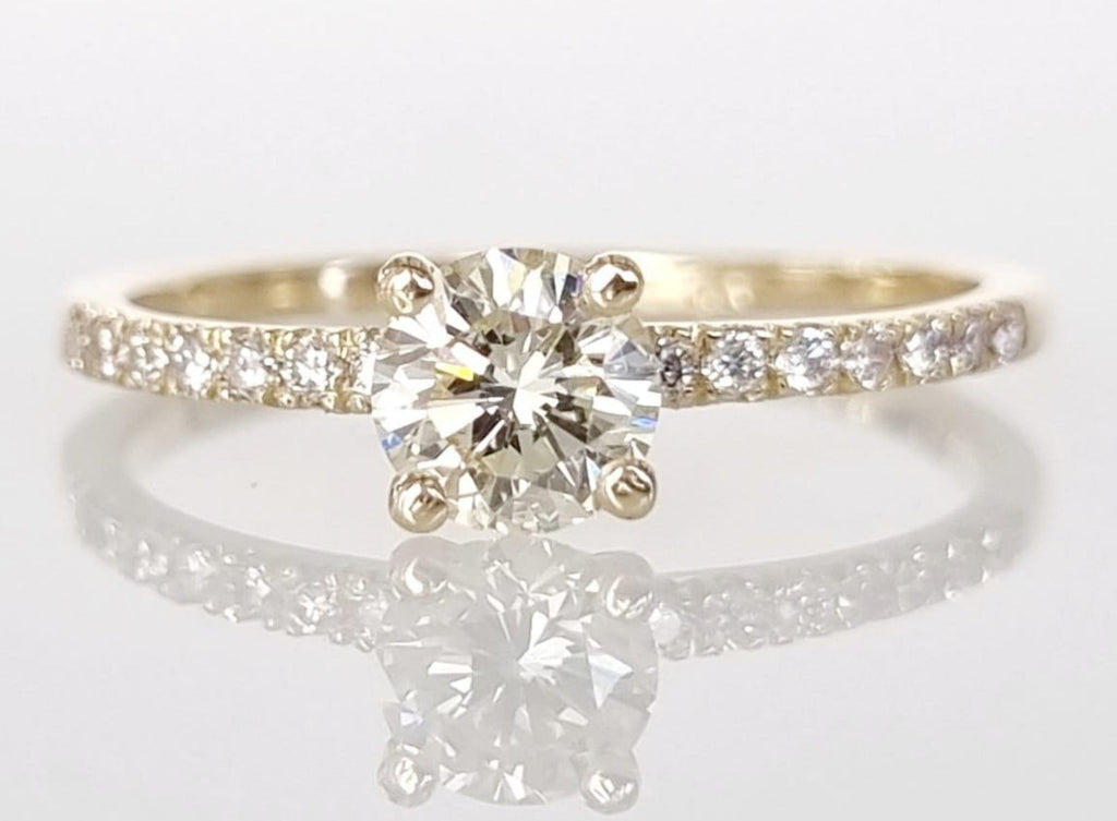 Anello di fidanzamento - 18k giallo - 1.29ct. tw. Diamante (Naturale)