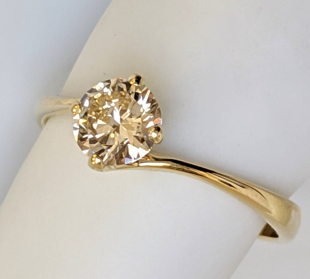 Anello di fidanzamento - 18k giallo - 0.65ct. tw. Diamante (Naturale)