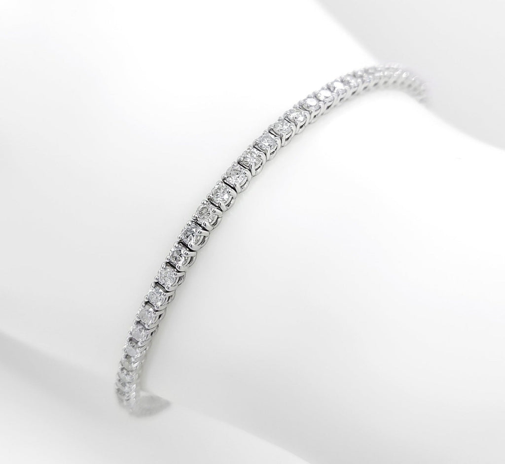 Bracciale - 18 carati Oro bianco - 3.26ct. tw. Diamante (Naturale)