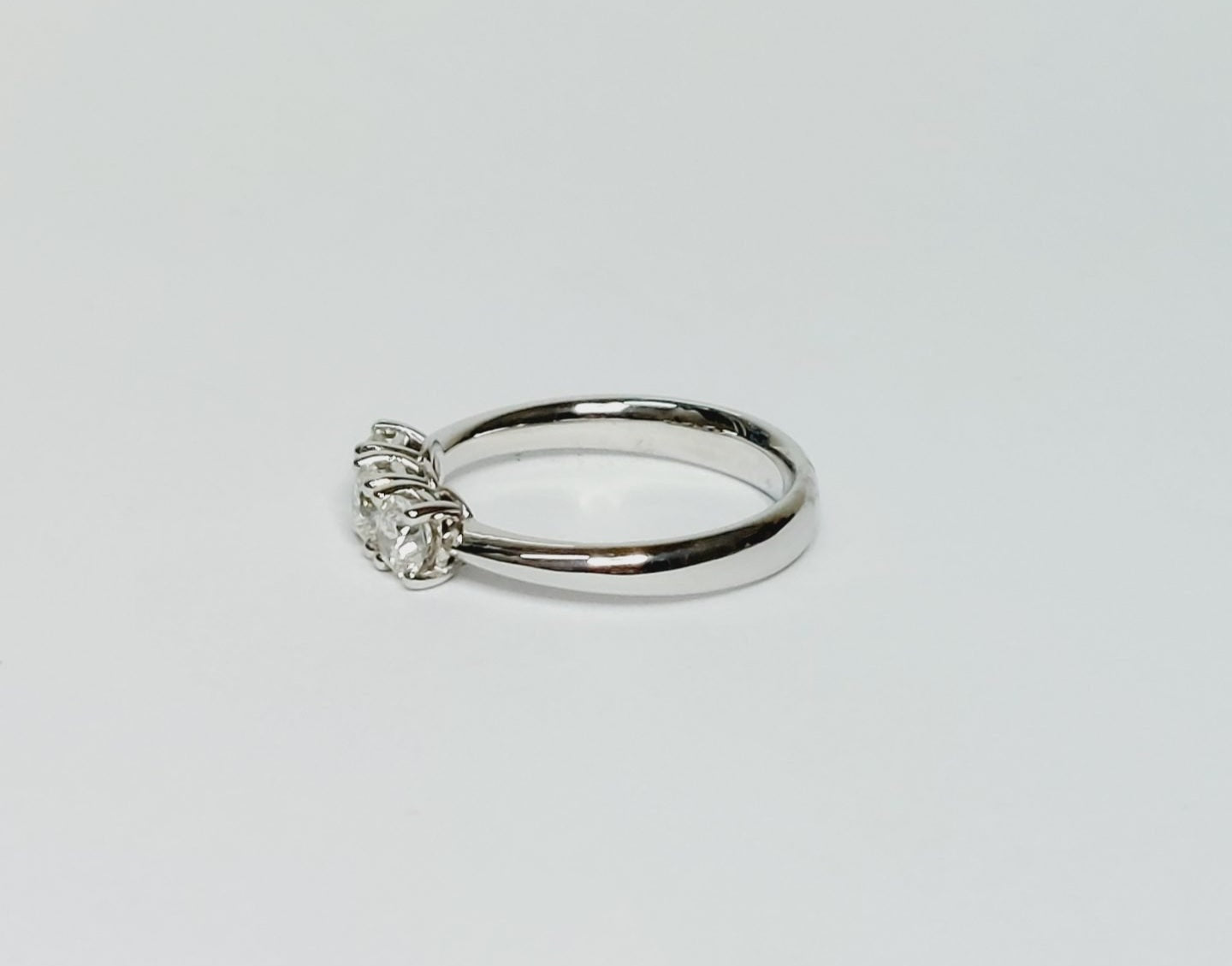 Anello trilogy , diamanti naturali 1.20 ct certificato IGI D IF