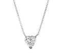 Collana punto luce in oro e diamante naturale cuore 0.44ct