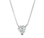 Collana punto luce in oro e diamante naturale cuore 0.44ct