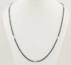 Collana - 18 carati Oro bianco - 10.16ct. tw. Zaffiro - Diamante naturale