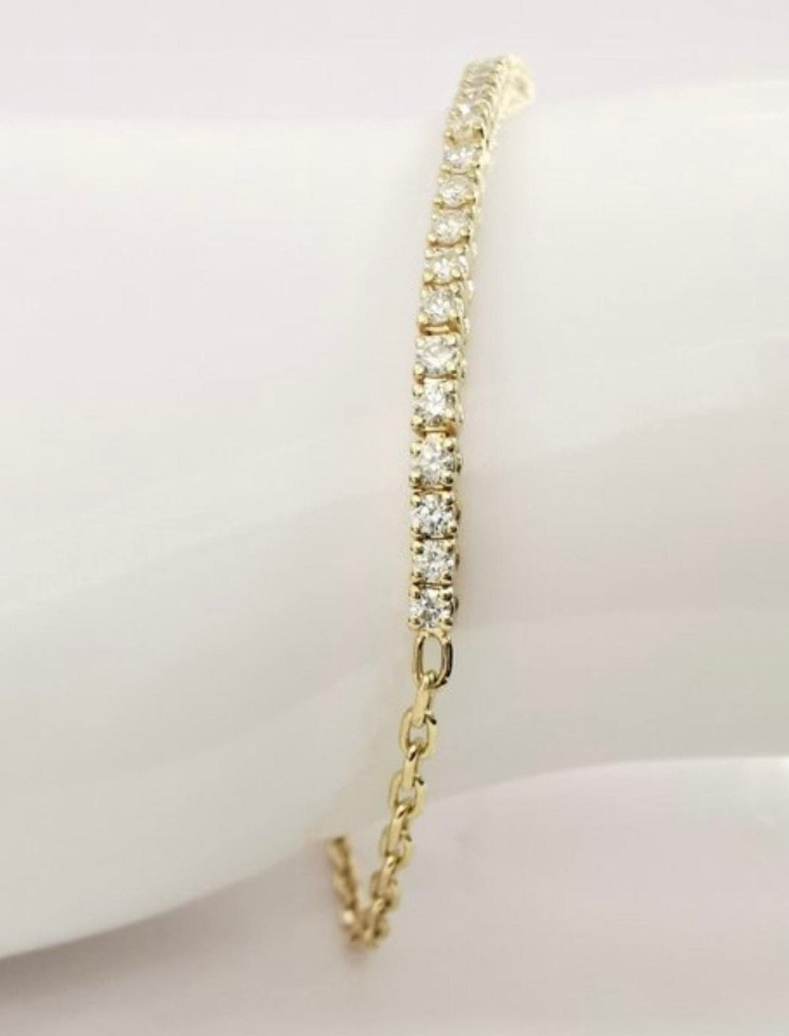 Bracciale tennis - 18 carati Oro giallo - 1.00ct. tw. Diamante (Naturale)