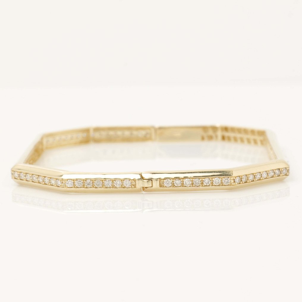 Bracciale - 18 carati Oro giallo - 1.24ct. tw. Diamante (Naturale) - Bracciale a bangles nuziali