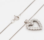 Collana cuore in oro e diamanti naturali 0.54ct