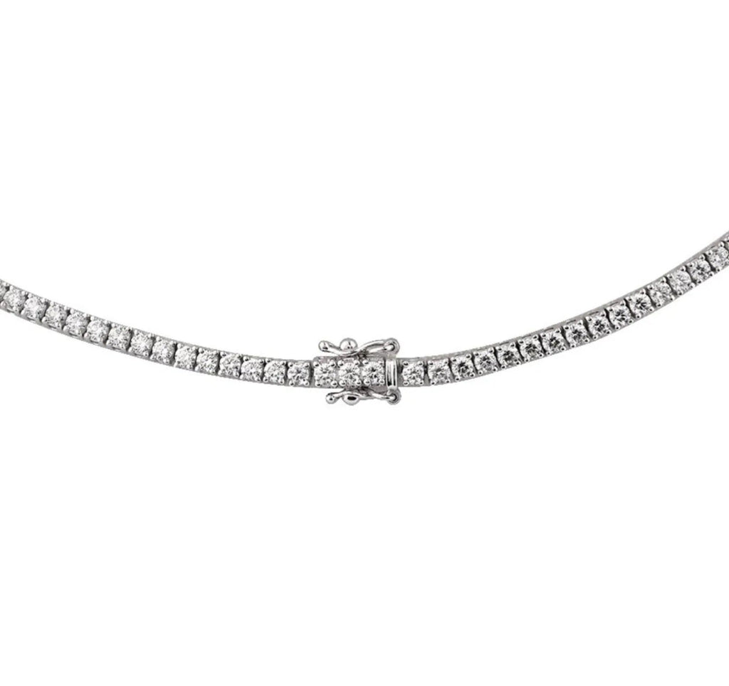 Collana tennis in oro e diamanti naturali 13ct certificato IGI