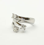 Anello trilogy , diamanti naturali 0.45ct certificato IGI D IF