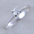 Anello solitario diamante naturale  0.50ct certificato IGI D IF