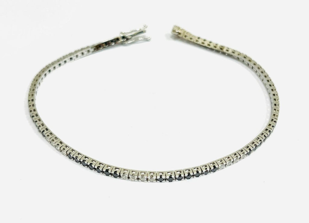 Bracciale tennis in oro bianco e diamanti naturali 5.00ct