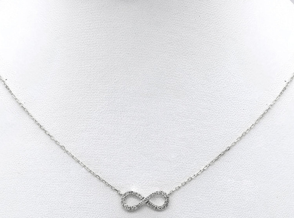 Collana con ciondolo - 18k bianco 0.21ct. tw. Diamante (Naturale)