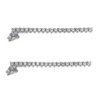 Orecchini Tennis - 18 carati Oro bianco - 0.95ct. tw. Diamante (Naturale)