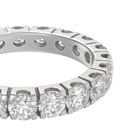 Anello Riviera - 18 carati Oro bianco - 3.40ct. tw. Diamante (Naturale)