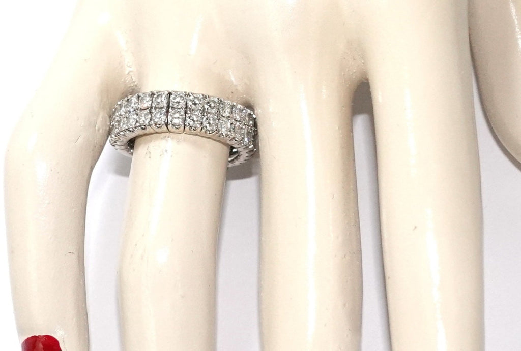 Anello - 18 carati Oro bianco - 3.08ct. tw. Diamante (Naturale) - Diamante -