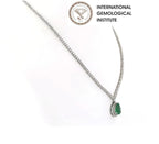 Collana tennis in oro e smeraldo e diamanti naturali 8.44 ct