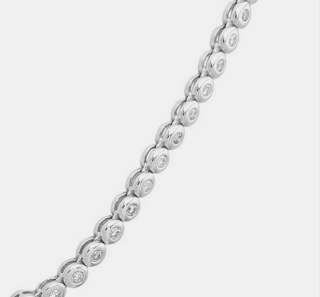 Collana tennis a cipollina in oro e diamanti naturali 6.40ct