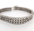 Bracciale Tennis - 18 carati Oro bianco, 14 ct Diamante (Naturale)