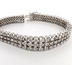 Bracciale Tennis - 18 carati Oro bianco, 14 ct Diamante (Naturale)
