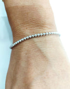 bracciale tennis a cipollina in oro bianco 18k e diamanti naturali 1,5 ct