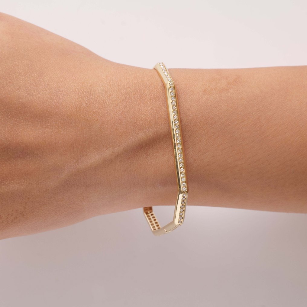 Bracciale - 18 carati Oro giallo - 1.24ct. tw. Diamante (Naturale) - Bracciale a bangles nuziali