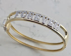 Bracciale personalizzato in oro bianco 18k e diamanti naturali