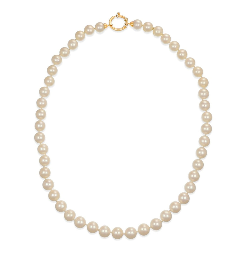 Collana in oro giallo 18k e perle naturale akoya